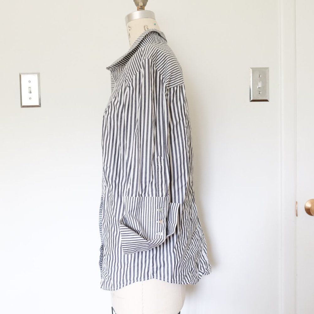 Suno Button Front Blouse Striped - image 2